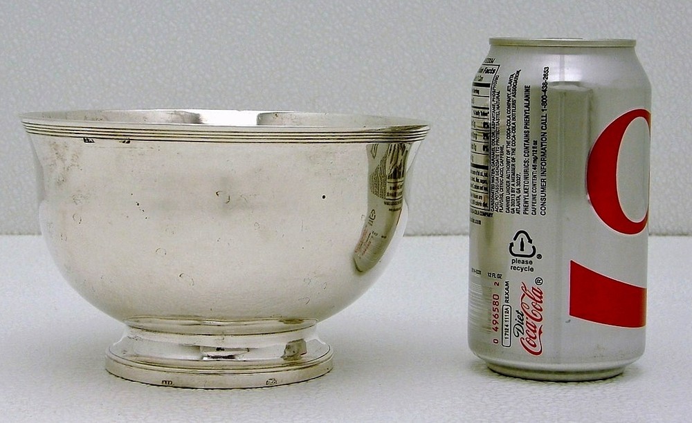 Setubal Portugal Solid Silver  Bowl w Pedestal Base Marked c1790
