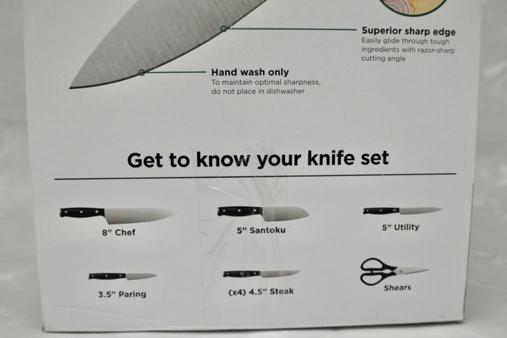 Ninja NeverDull 10-Piece Essential Knife System w/ Sharpener Stainless K12010