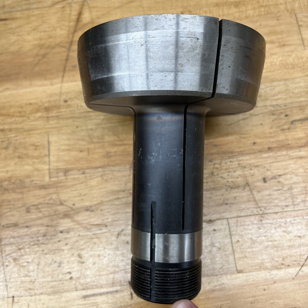 hardinge step collet for 2” Square Stock 4”Dia. 16C. 1.25” Deep.