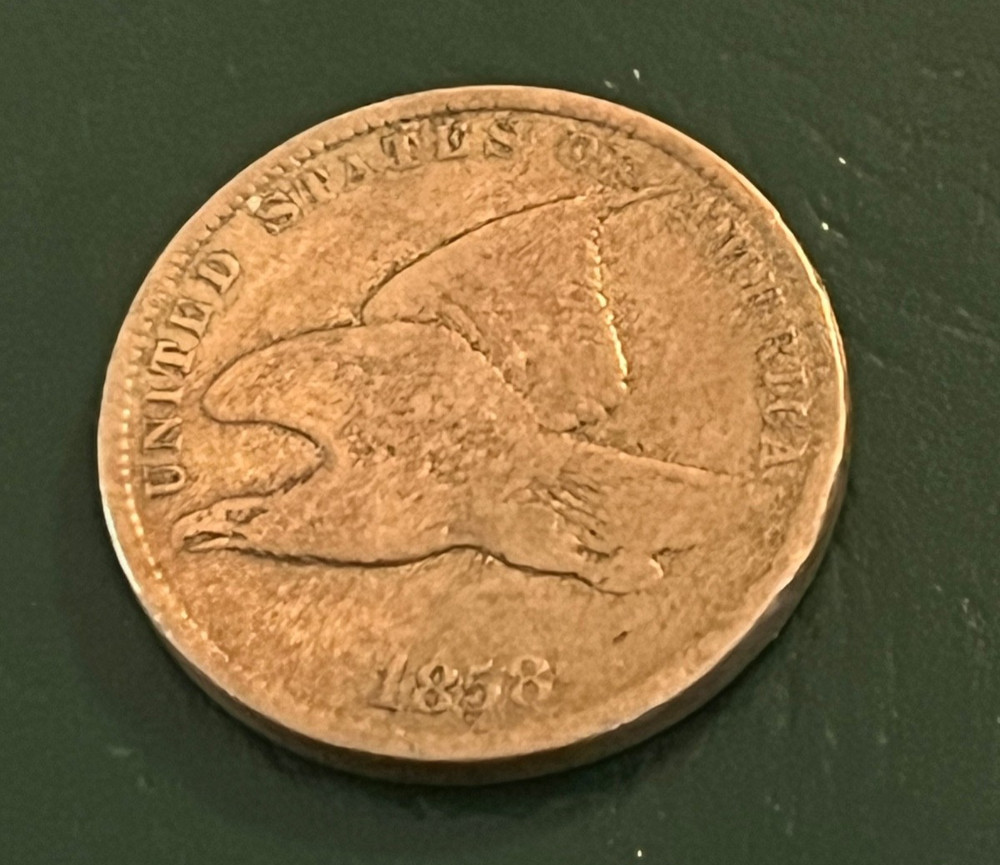 1858 LL Flying Eagle cent Fine , nice coin !