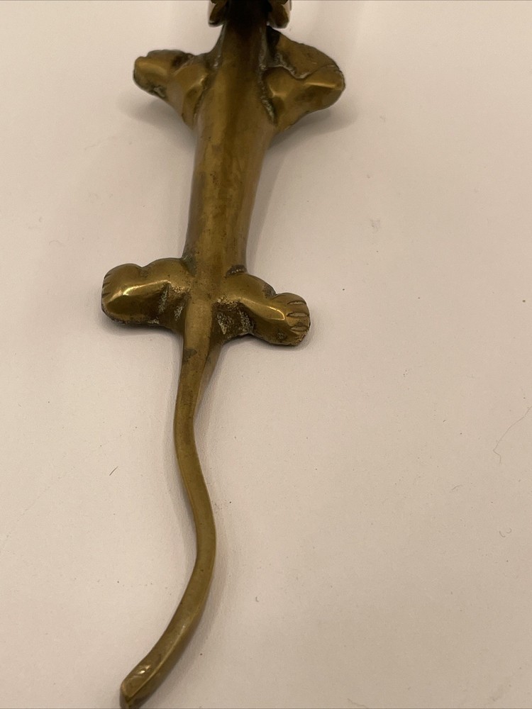 Solid Brass Alligator Crocodile Nutcracker Vintage