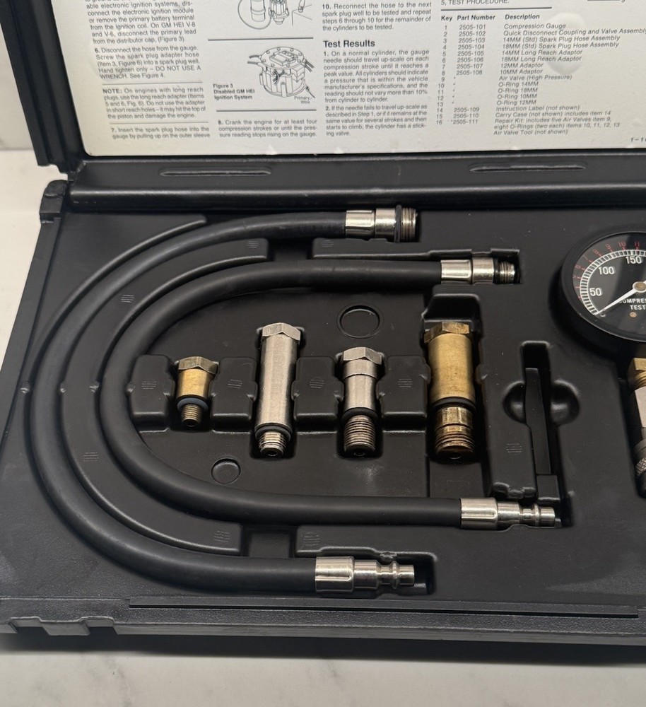 KAL EQUIP Professional Series 2505 Heavy Duty Compression Test Kit