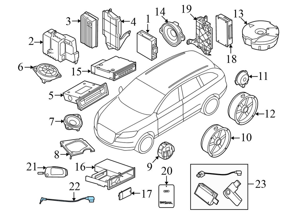 2009-2013 2015-2016 AUDI A3 QUATTRO - Iphone / IPOD Audio Adapter Cable