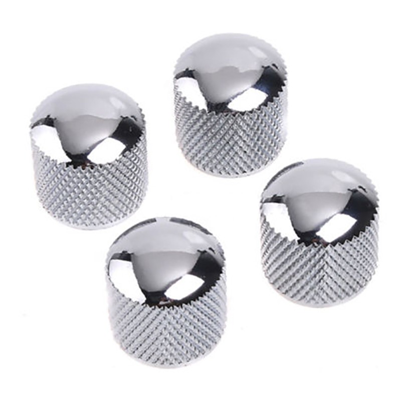 4Pcs Practical Metal Guitar Volume Knobs Electric Guitar Bass Control Knobs