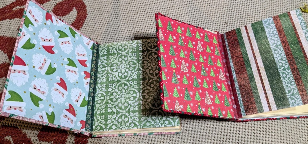 Fabric Covered Christmas Themed Diary's