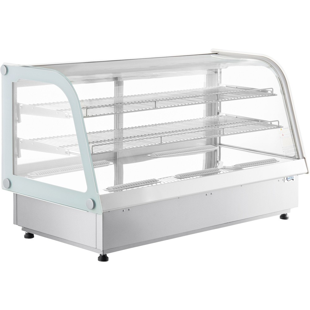 48" White Curved Refrigerated Drop-In Countertop Bakery Display Case