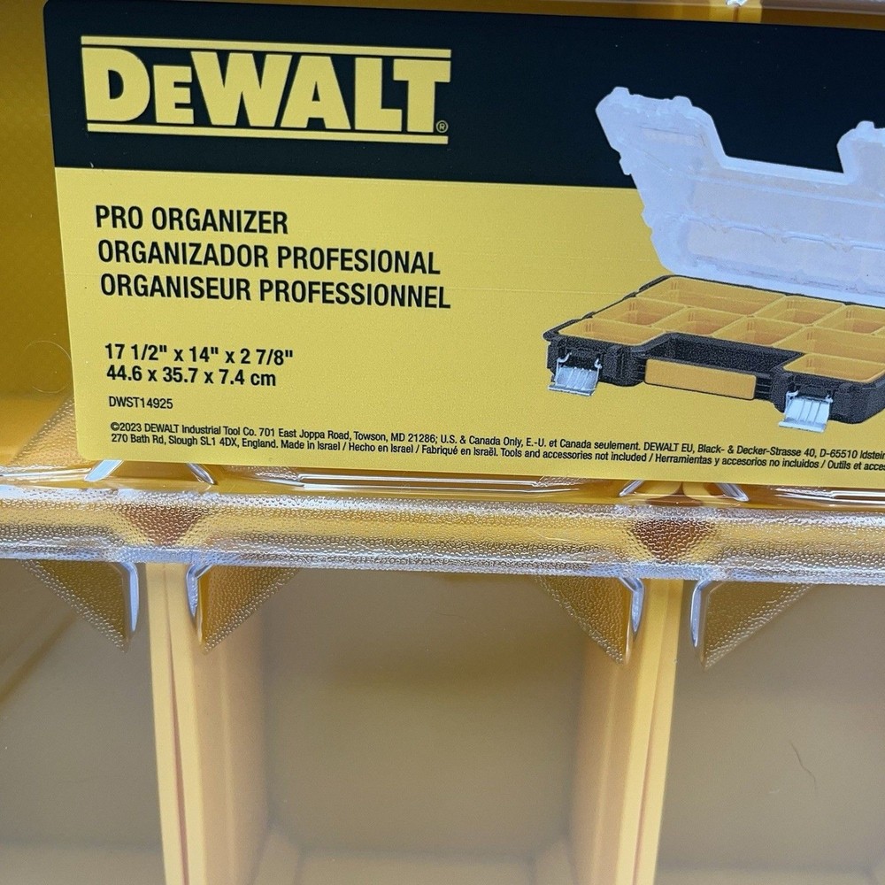 DEWALT SMALL PARTS TOOL STORAGE ORGANIZER STACKABLE REMOVEABLE 10-COMPARTMENT