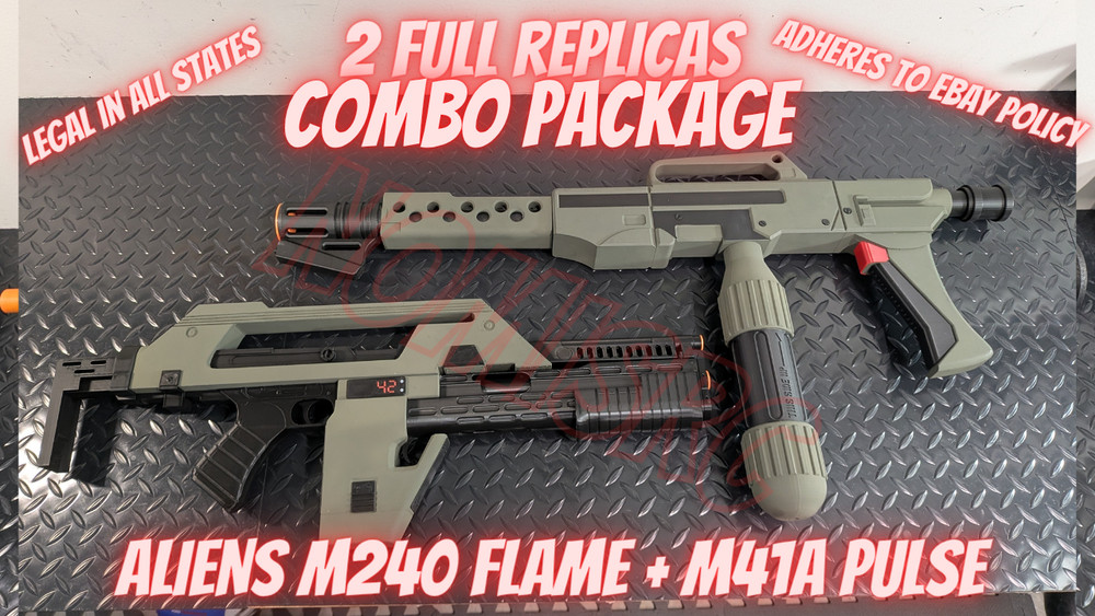 Aliens - M240 Flame Thrower - Plus M41A Pulse - Massive 3D Prints - Hand Crafted