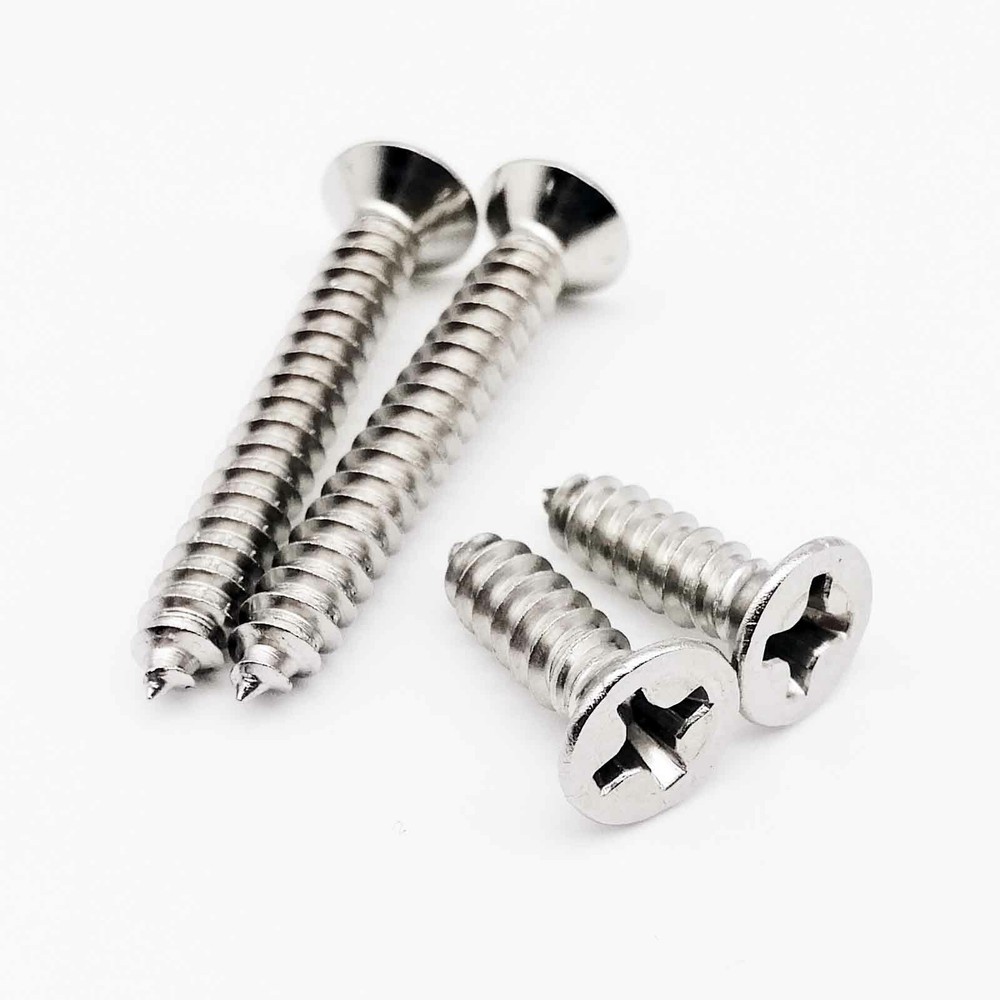 M1-M6.3 SUS304 Mini Micro Phillips Flat Countersunk Head Self-tapping Wood Screw