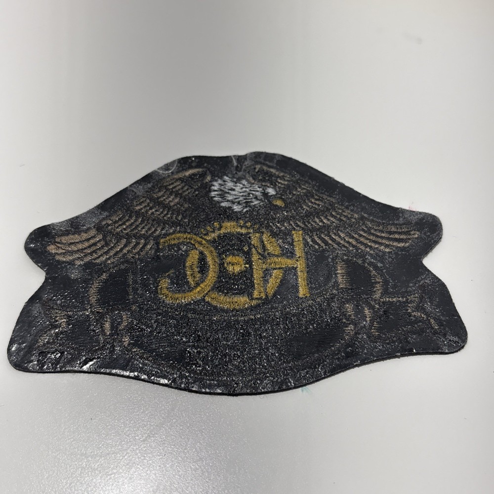HOG HARLEY DAVIDSON OWNERS GROUP 5x3 Eagle Motorcycle Emblem Patch Gold Black