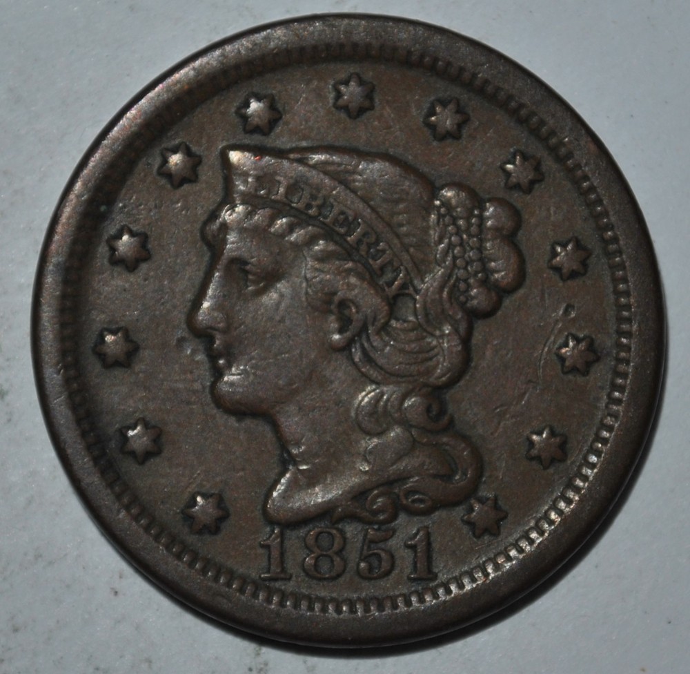 1851 Large Cent {{{6908