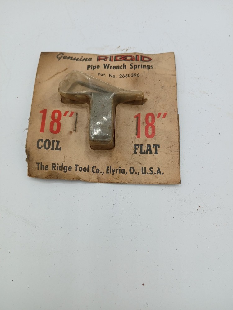 NOS Ridgid Flat Spring & Coil Spring  for 18" Pipe Wrench