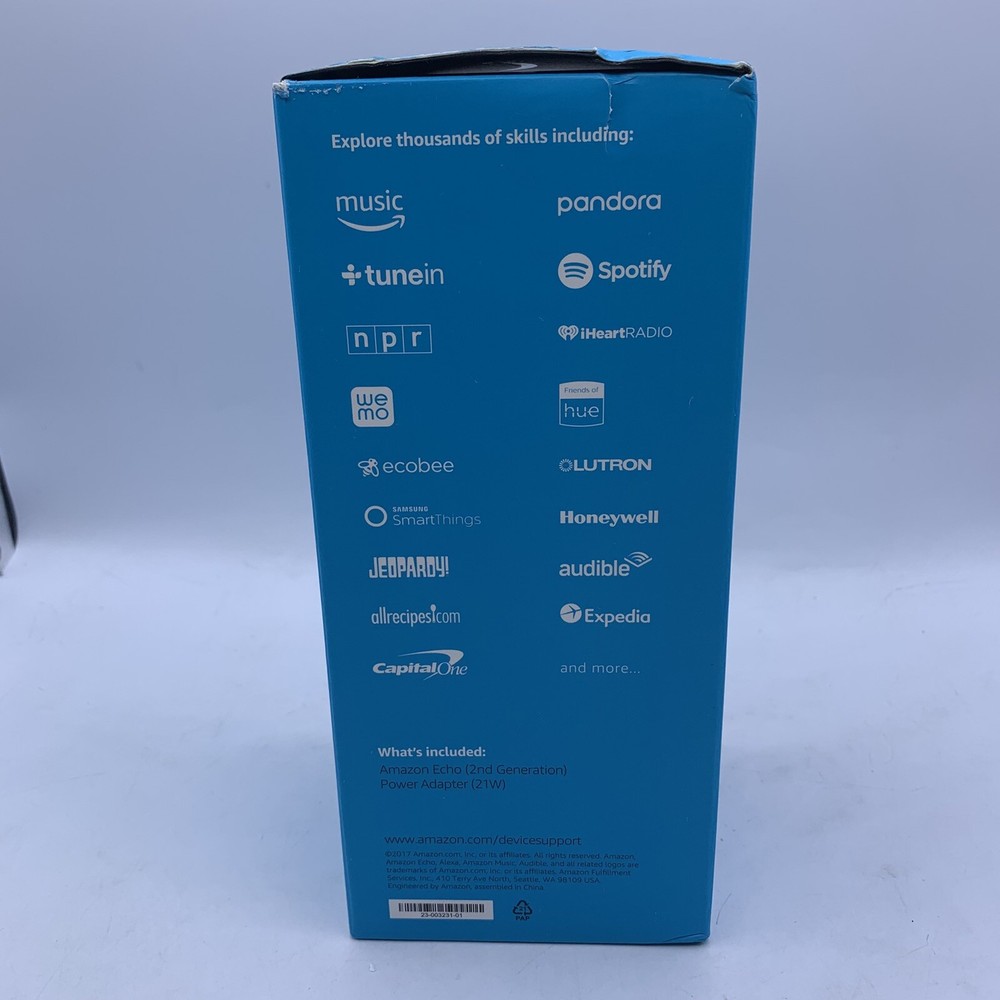 Amazon Echo (2nd Generation) Smart Assistant Bluetooth WiFi Voice Control SEALED
