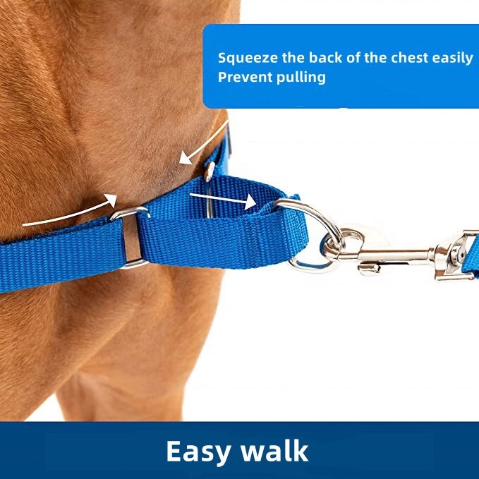 Easy No Pull Dog Harness, Black/Silver (SMALL) Quick On Off Release Buckle