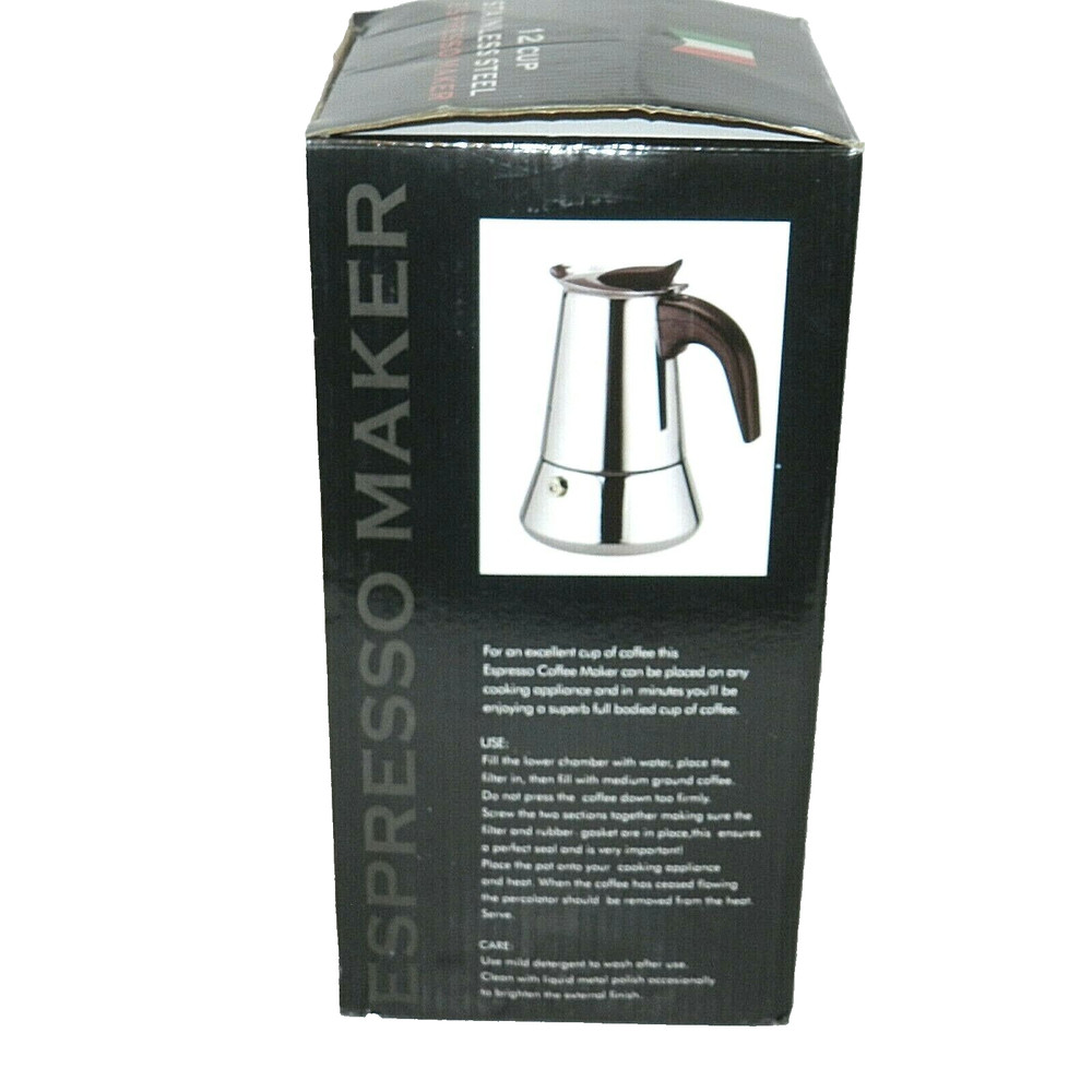 Fcus Espresso Maker Stainless Steel 12 Cup