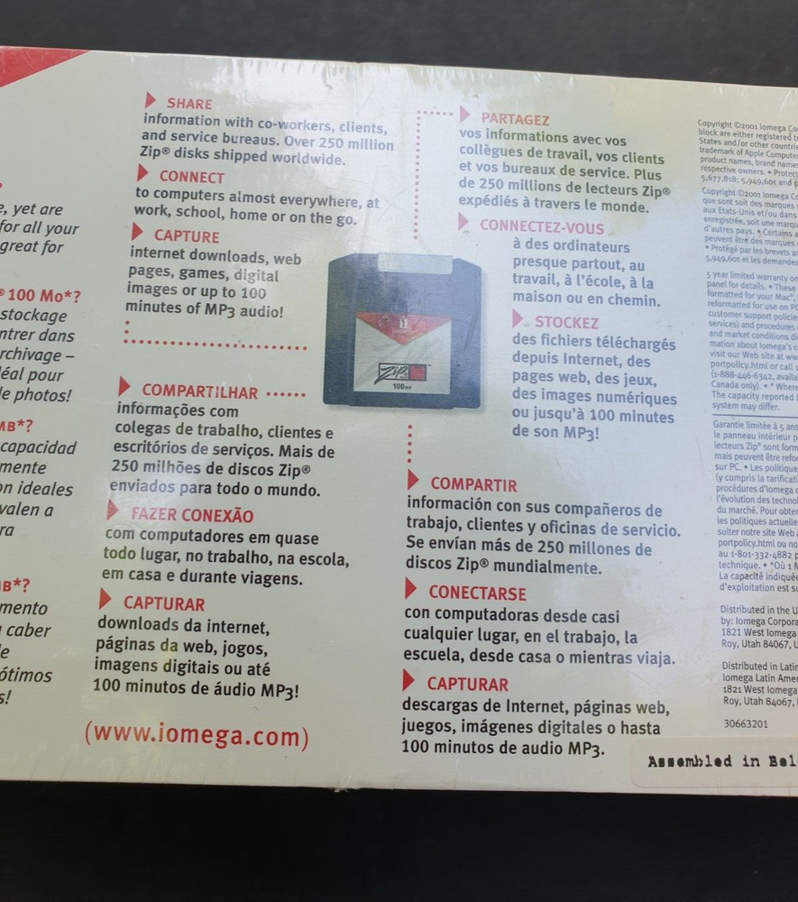 Iomega Zip 100MB Disk 10 Pack formatted for MAC