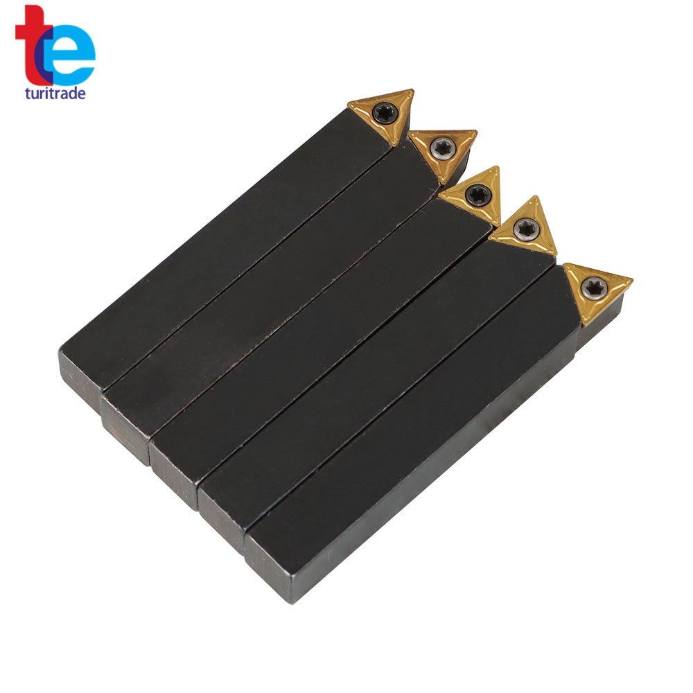 5Pcs 3/8" Indexable Carbide Insert Turning Tooling Bit Holder Set For Lathe New