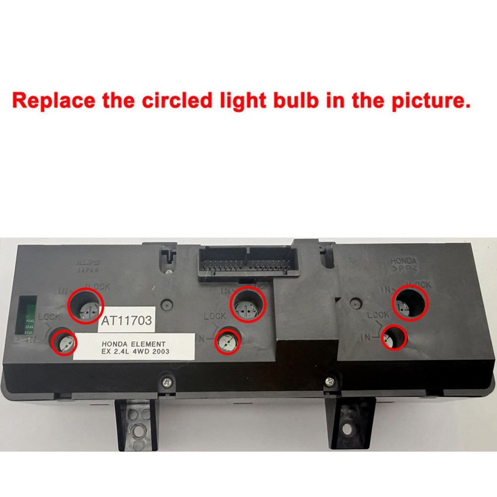 6Pcs Replace For Honda Element 2003-2011 HVAC Heater Climate Control Bulbs