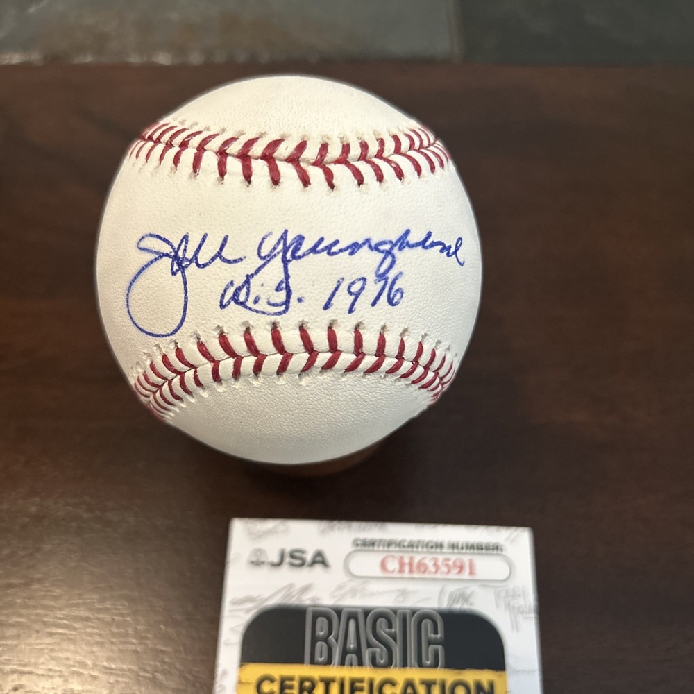 Joel Youngblood  Signed Baseball. JSA. WS 1976