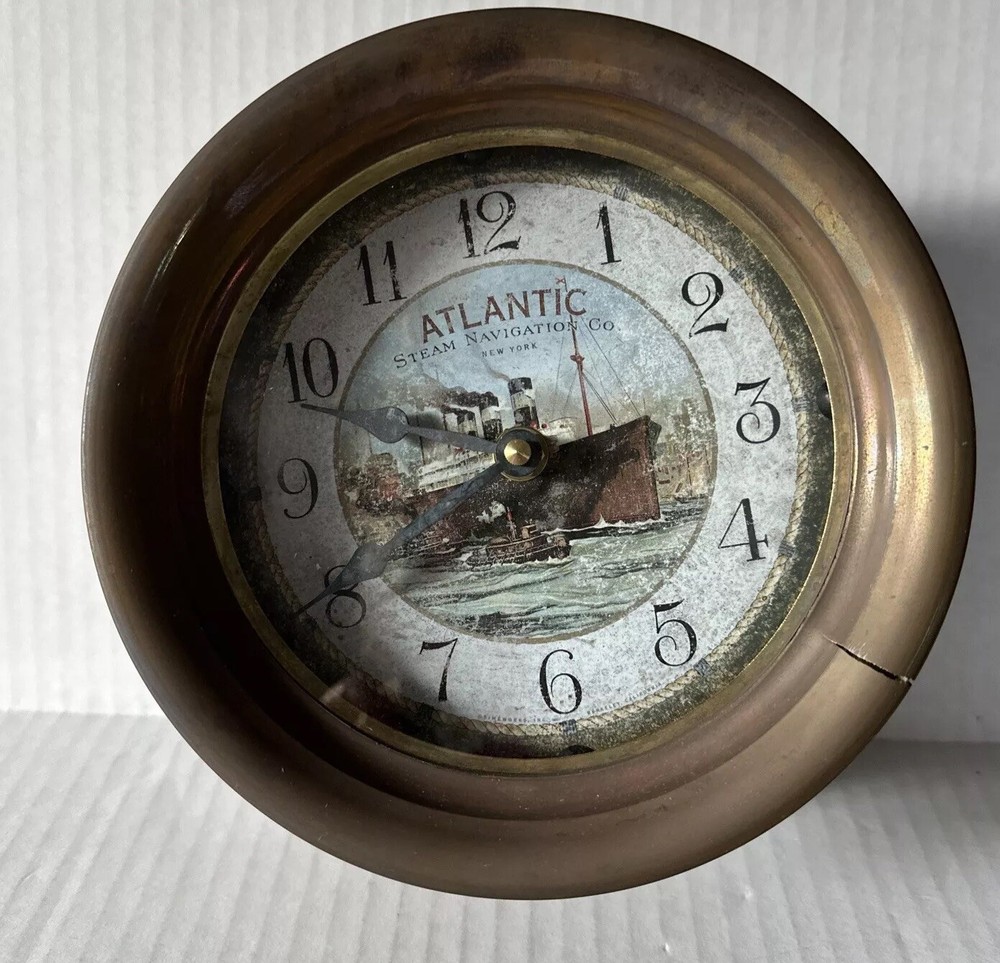 Atlantic Steam Navigation Co. NY Nautical Clock Timeworks, Berkeley, CA