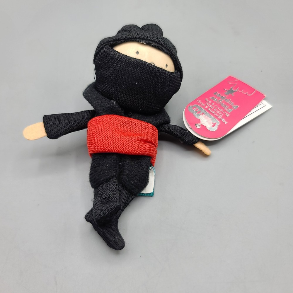 Fiesta Crafts Black Red Ninja Finger Puppet