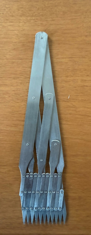 vintage MAHO spacing divider drafting tool stainless 11 3/4" in original box