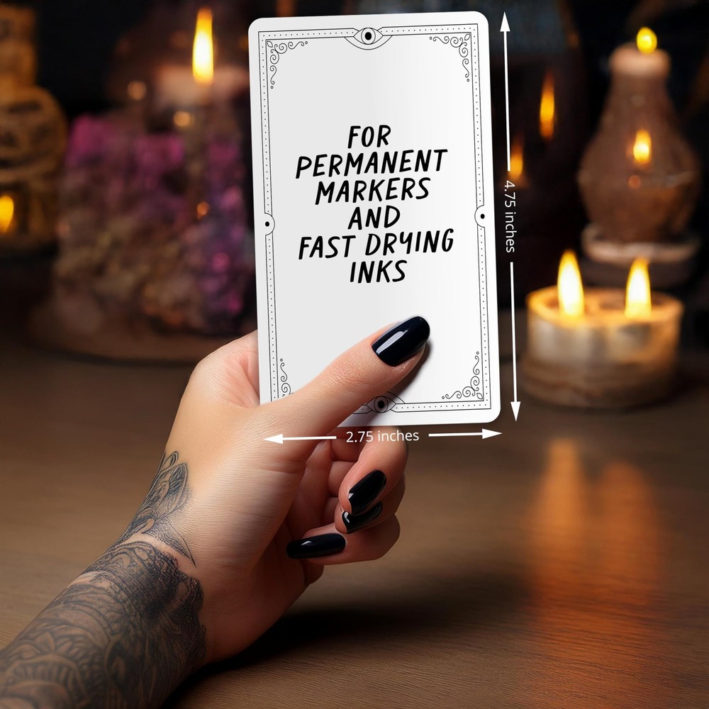 Lunaphora Blank Tarot Cards with Printed Back Design - 1 Deck, Multicolored
