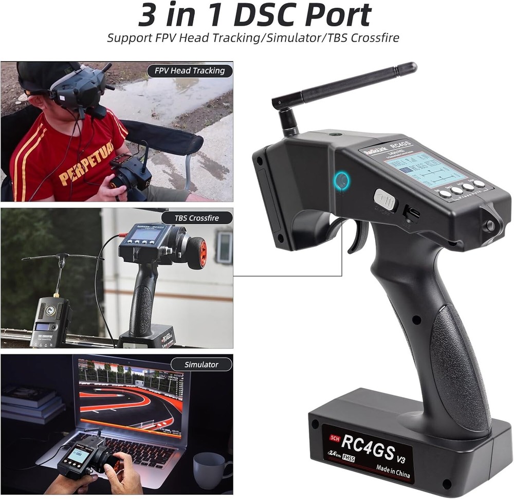 High-Performance 5CH RC Transmitter with Anti-Interference & Real-Time Telemetry