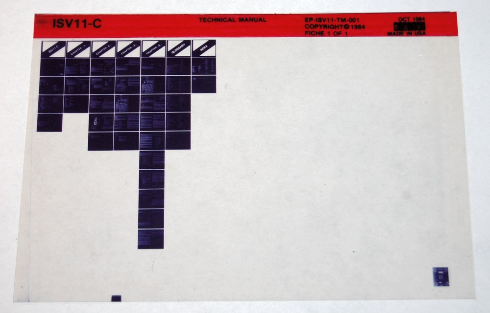 DEC ISV11-C Technical Manual, Microfiche