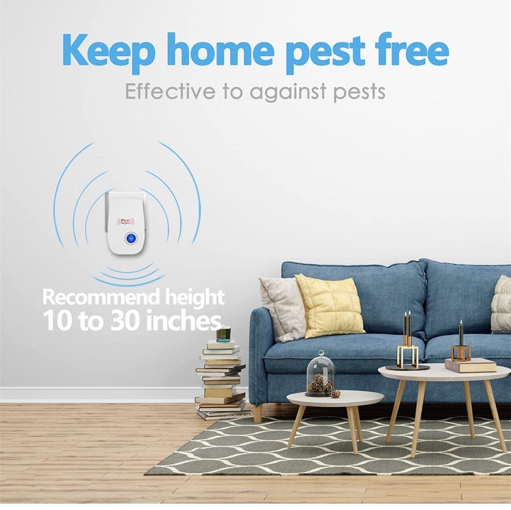 Ultrasonic Pest Repeller 6 Pack, Mouse Spider Roach Repellent