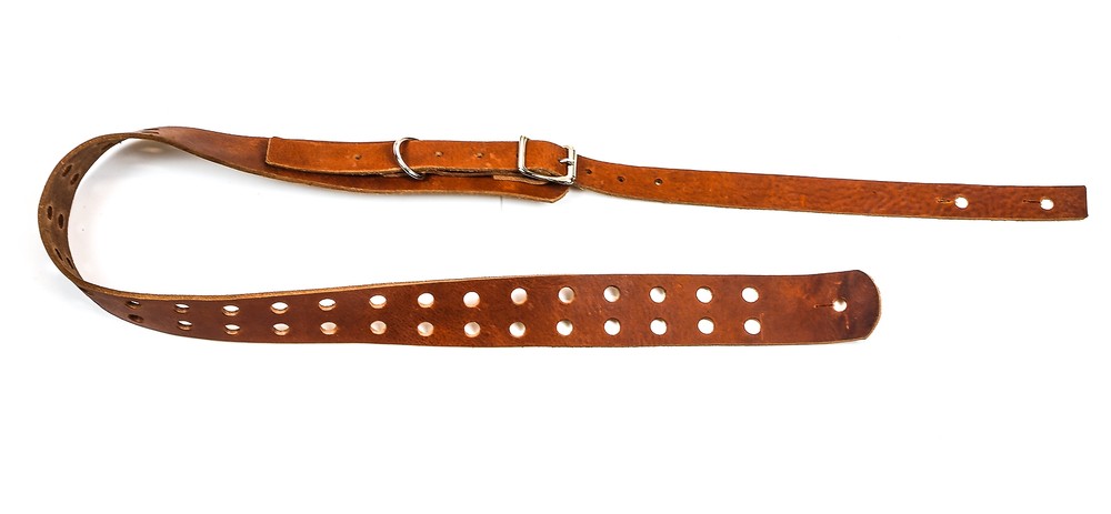 1 3/4" Tan Saddle Double Hole Buckle Guitar Strap