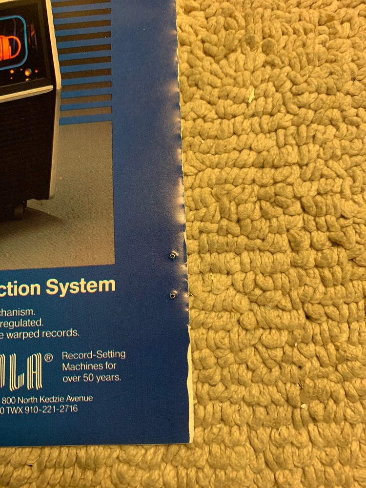 11-8 1/4” Rock Ola Supersound jukebox FLYER