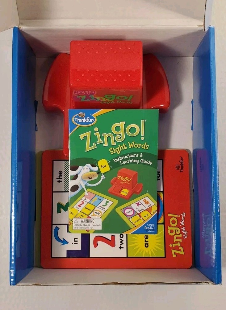 ZINGO! Sight Words Educational Game Grades Pre-K-1 ThinkFun Preowned