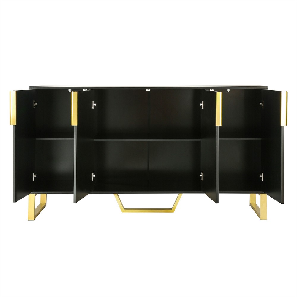 Kitchen Storage Cabinet Sideboard Buffet Cupboard Accent Cabinet with 4 Doors