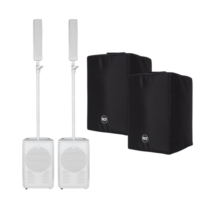 RCF Evox J8 Column Array System Package with Covers (White)