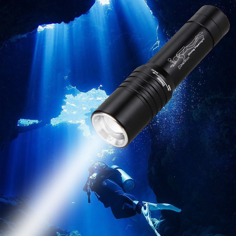 Scube Diving Flashlight 1200LM Waterproof Torch for Underwater Exploration