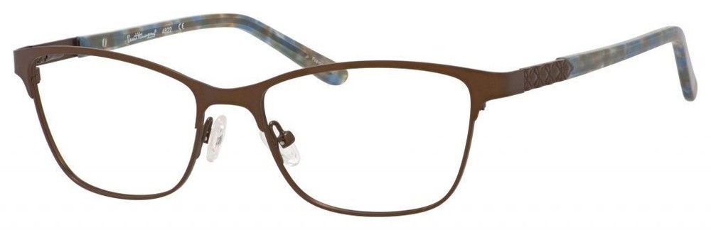 Ernest Hemingway H4822 Womens Rectangular Designer Reading Glasses Brown 52 mm