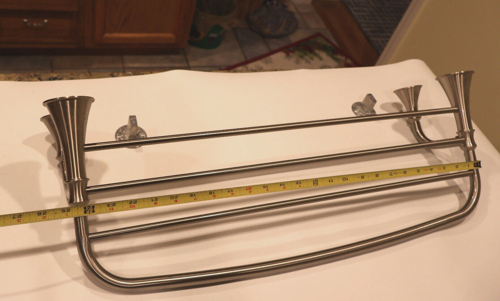 Brushed Nickel Towel Bar 24" Rack