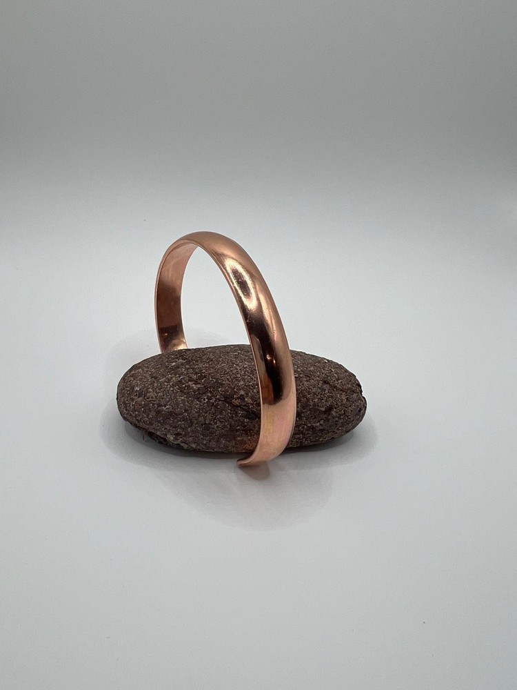 Handcrafted Solid Copper Cuff Bracelet- Adjustable fit for Men and Women
