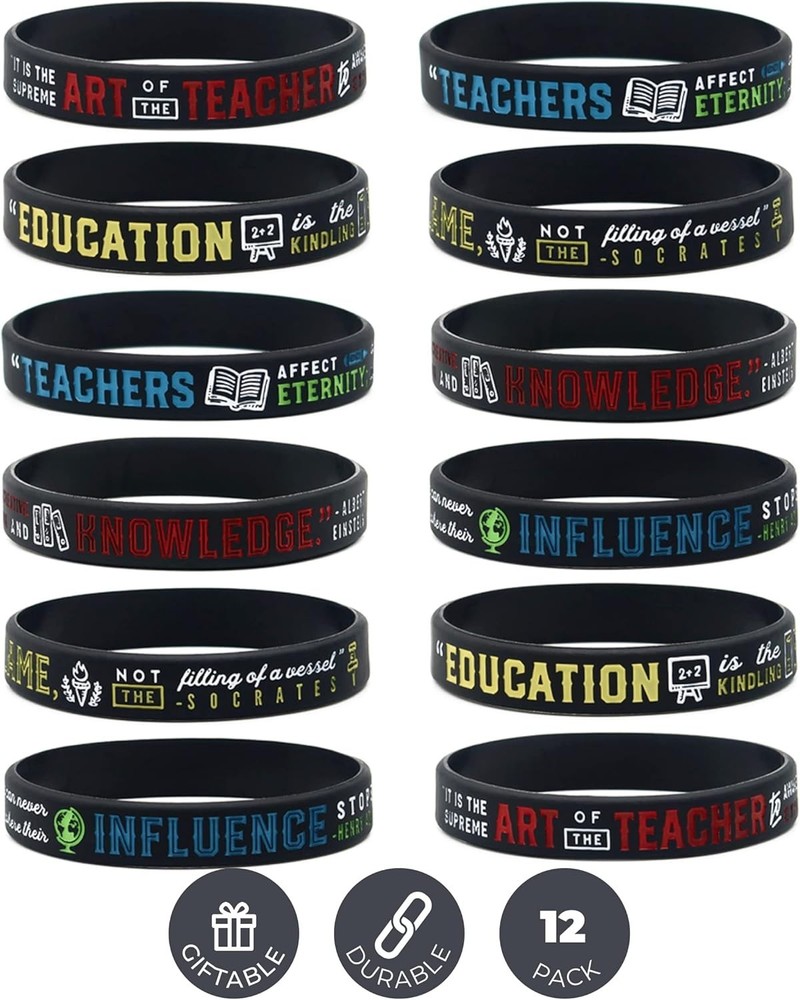 Inkstone 12 pack Teacher Appreciation Bracelets