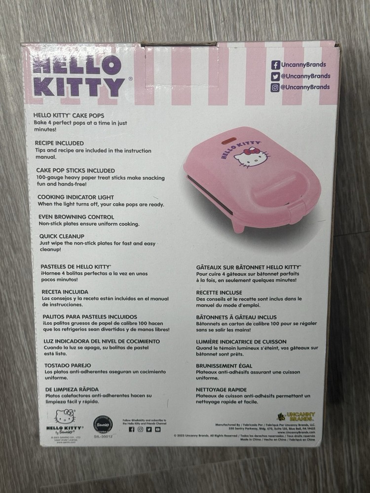 Hello Kitty Cake Pop Maker- New In Box
