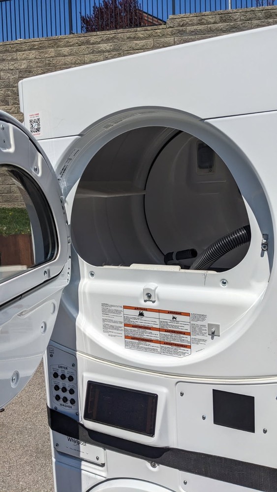 Whirlpool Commercial Stackable Gas Front-Loading Washer & Dryer White Enamel