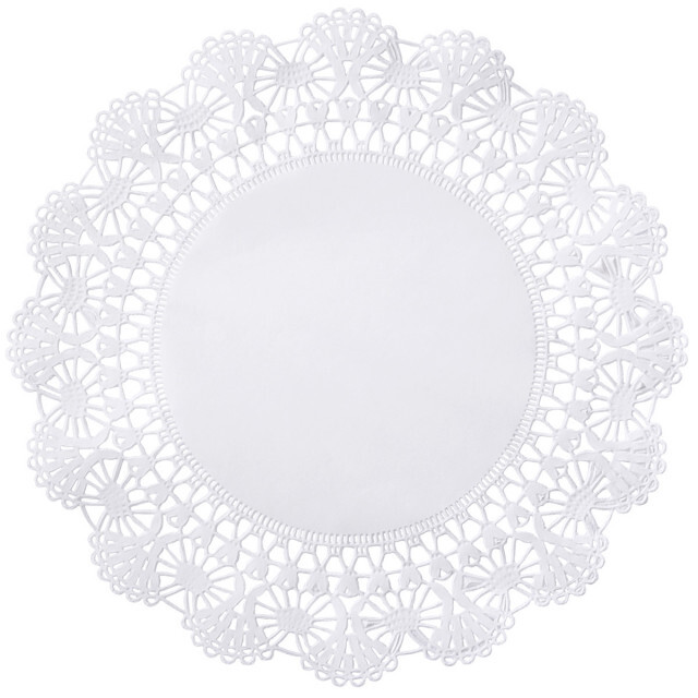 Hoffmaster 500239 12" White Round Cambridge Lace Doily | 1000/Case
