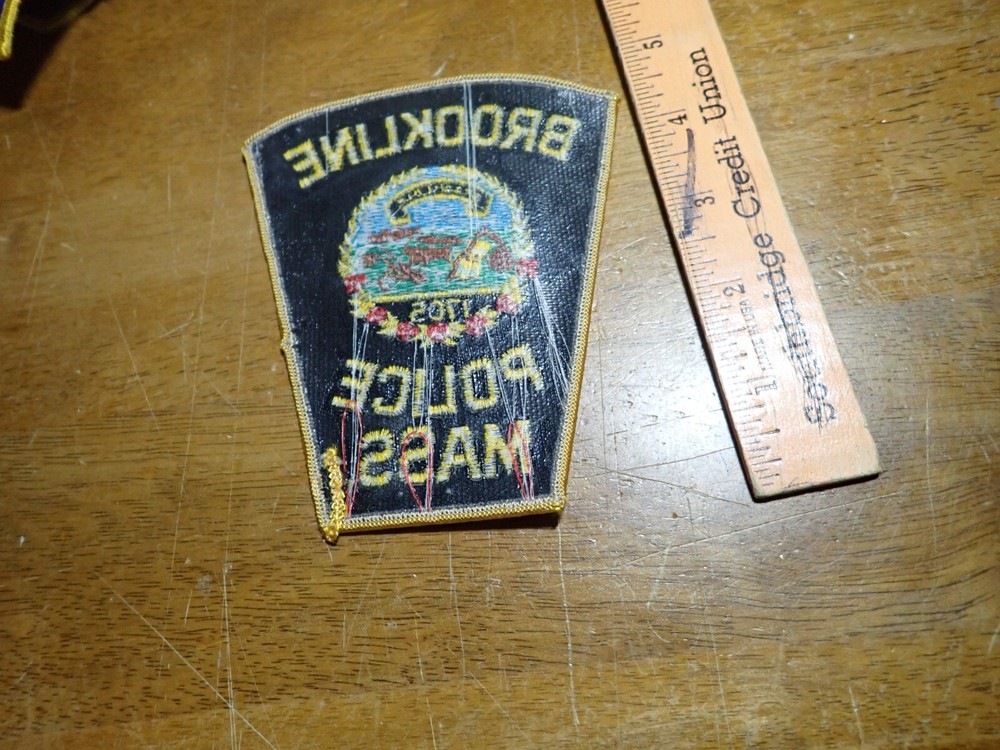 BROOKLINE MASSACHUSETTS EARLY OBSOLETE VEST PATCH BX 14 #7