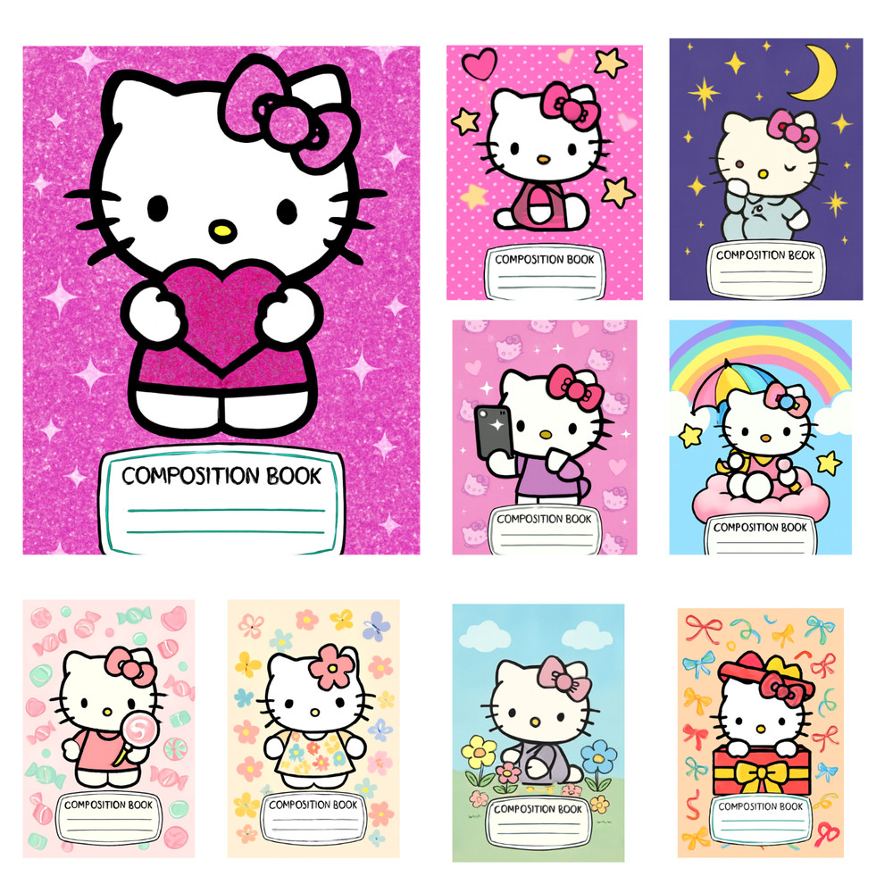 Composition Notebook Cover, Canva Composition Notebook Cover Designs