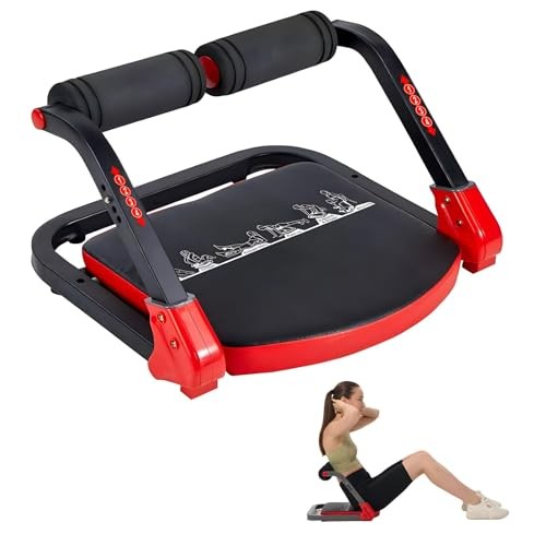 Ab Machine, Sit Up Exercise Equipment, Ab Workout Equipment with 3 Red