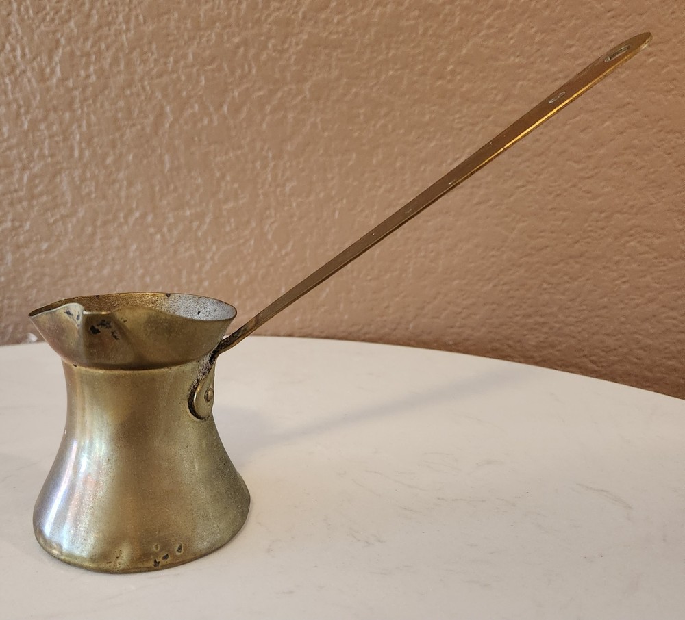 BRASS Turkish Coffee Pot 3 Long Handle