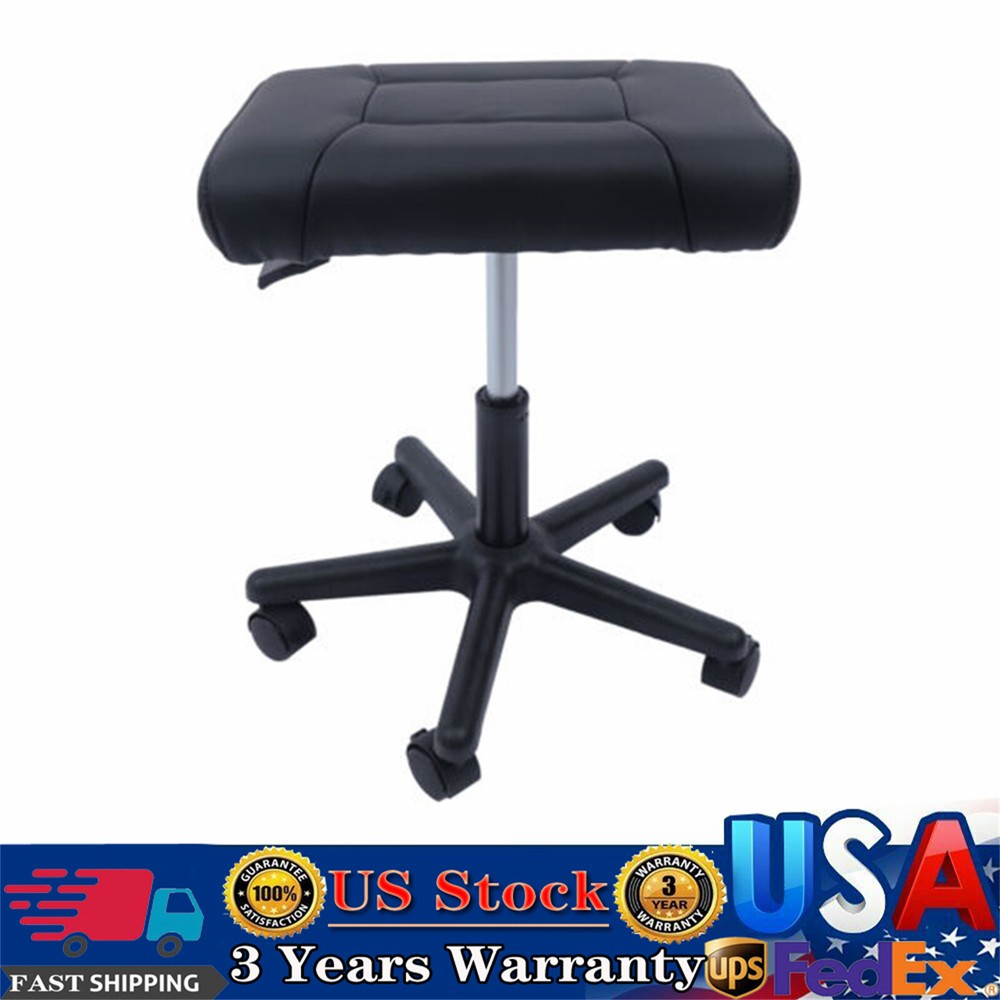 Office Foot Stool with Wheels, Height Adjustable Rolling Leg Rest Adjustable