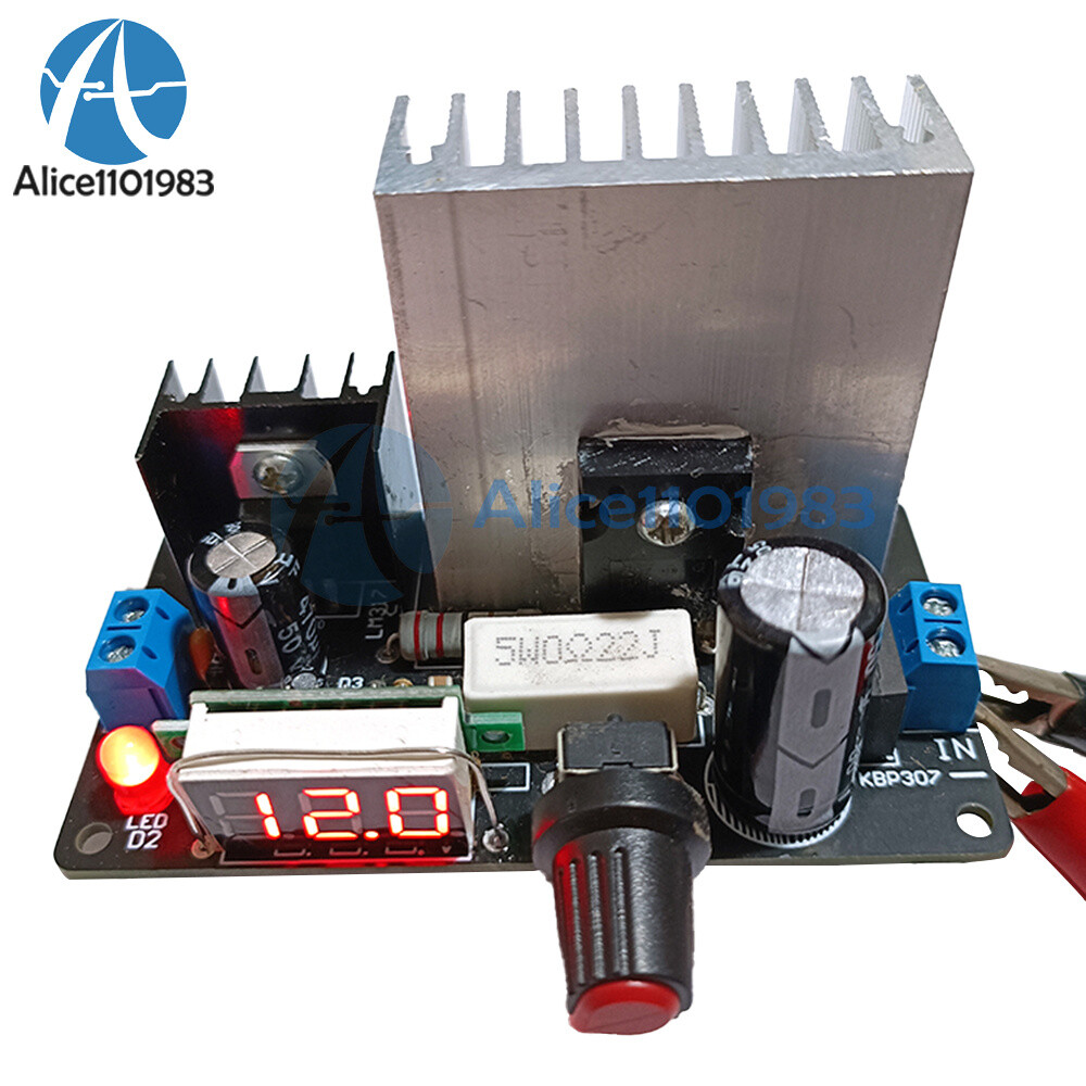 AC-DC LM317 Power Supply Regulator Module Adjustable Voltage with Volt Display