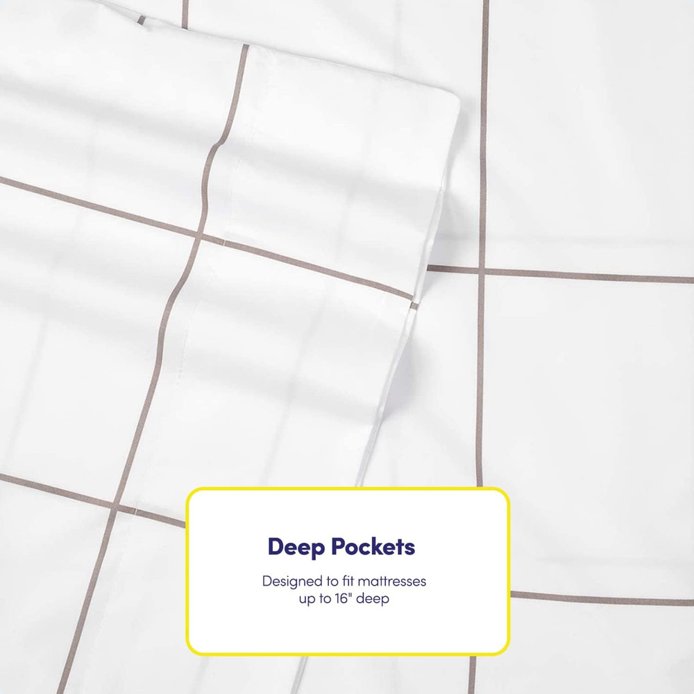 Full Size Bed Sheets - 6 Piece 1500 Supreme Collection Fine Brushed Microfiber D
